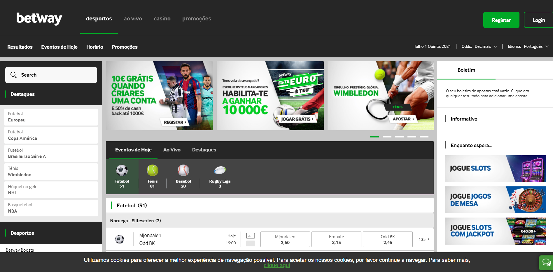 betway casino apostas