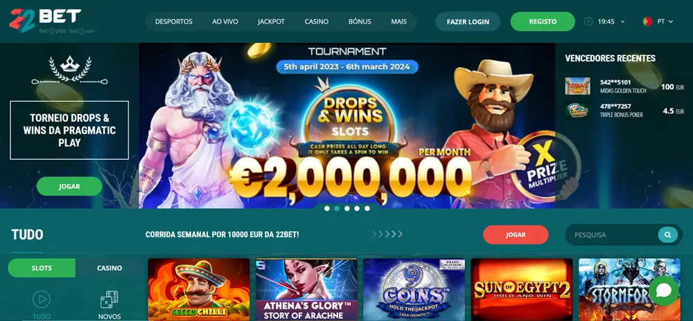 22bet casino inicio